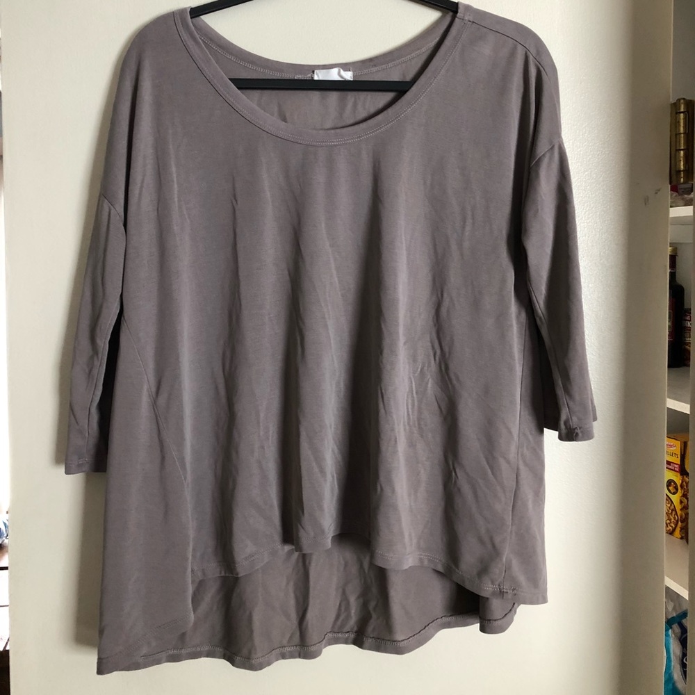 SIENNA SKY | MID SLEEVE FLOWY LOOSE FIT CREW NECK WOMENS BLOUSE SZ L